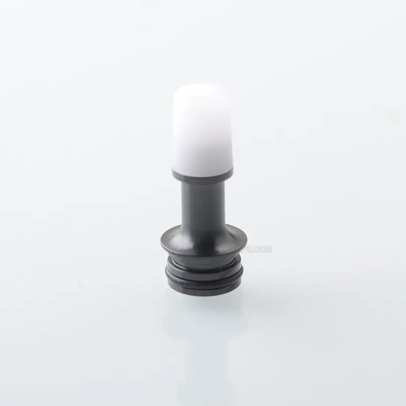 510 Drip Tip for RDA / RTA / RDTA Atomizer - Black + White, Stainless Steel + POM