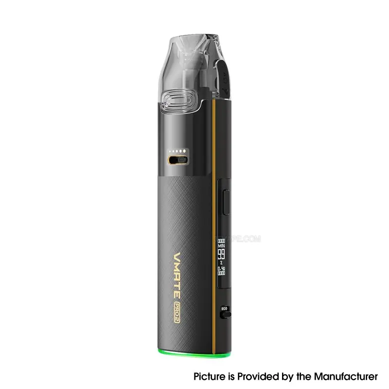 [Ships from Bonded Warehouse] Auhentic VOOPOO Vmate Pro 2 30W Pod System Kit - Gilt Black, 1500mAh, 5~30W, 3ml, 0.4ohm / 0.7ohm