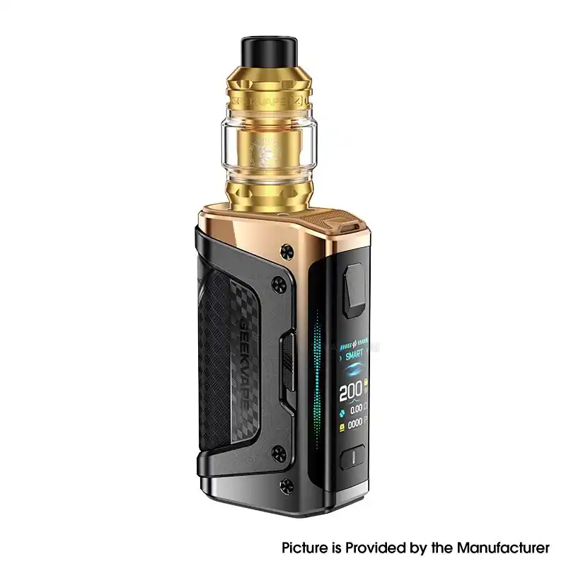 [Ships from Bonded Warehouse] Authentic GeekVape Aegis Legend 5 220W Mod Kit with Z Sub Ohm Tank - Racing Gold, VW 5~220W