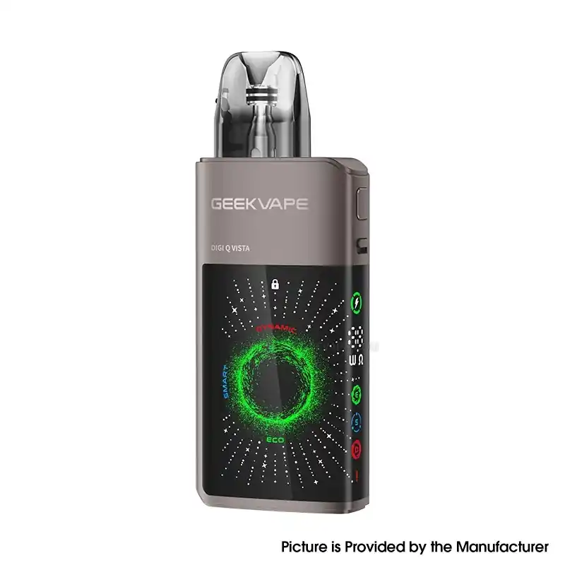[Ships from Bonded Warehouse] Authentic GeekVape Digi Q Vista 35W Pod System Kit - Gunmetal, 1600mAh, 3ml, 0.6ohm / 0.8ohm