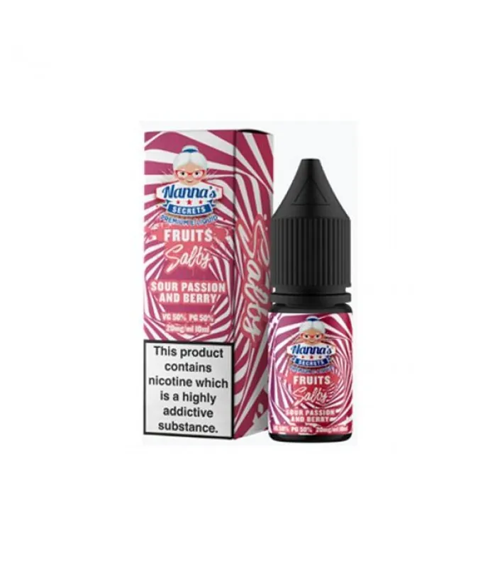 10mg Nanna’s Secret Fruits 10ml Flavoured Nic Salt (50VG/50PG) - Nic Shots & Salts