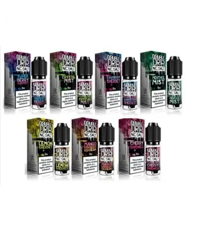 20MG Double Drip 10ML Flavoured Nic Salts E Liquid - Nic Shots & Salts