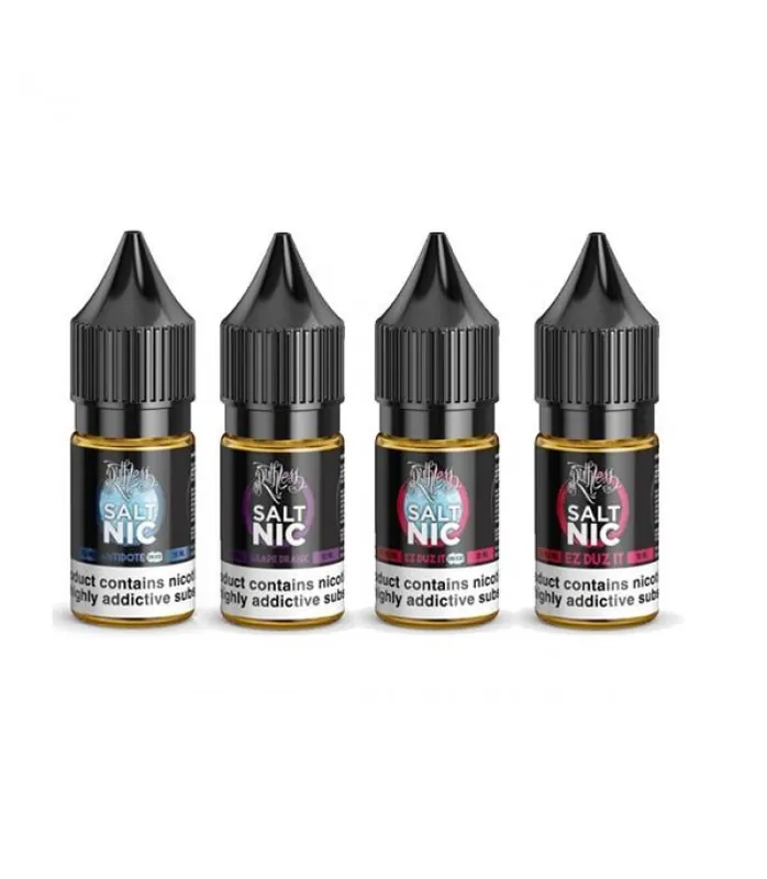 20mg Ruthless 10ml Flavoured Nic Salts (50VG/50PG) - Nic Shots & Salts