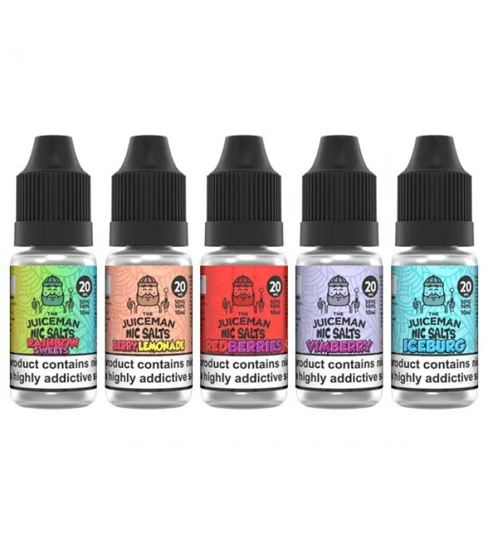 20mg The Juiceman 10ml Flavoured Nic Salt (50VG/50PG) - Nic Shots & Salts