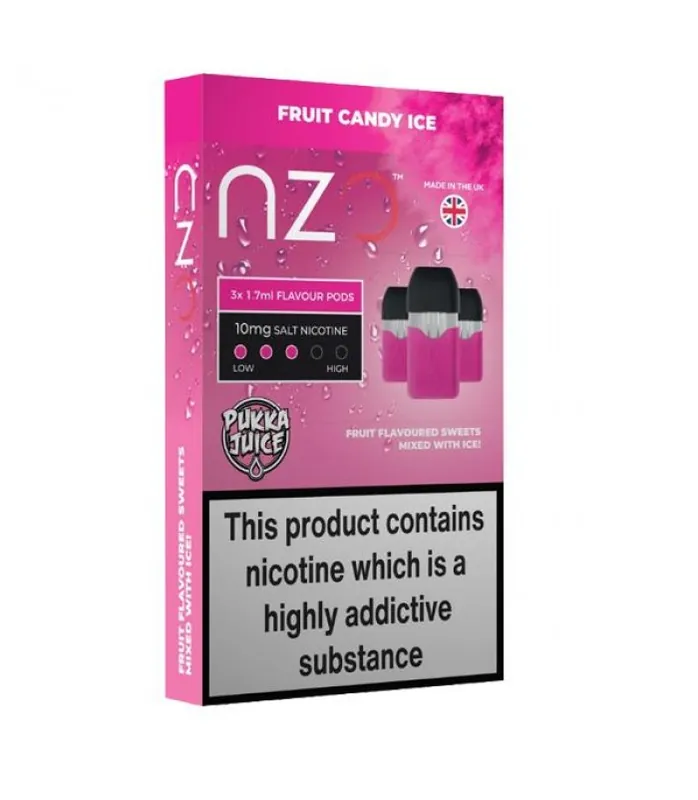 NZO 10mg Pukka Juice Salt Cartridges with Red Liquids Nic Salt (50VG/50PG) - Nic Shots & Salts