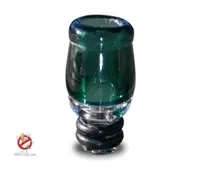 USA Handmade 510 Teal Colored Glass Drip Tip - USA HANDMADE GLASS DRIP TIPS