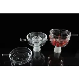 Glass Bowl with Glass Screen - Texas Hookah