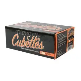 Titanium Cubettes Coconut Charcoals - HookahJohn