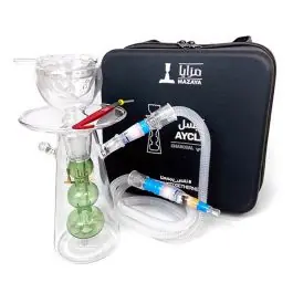 11" Mazaya Aycle Glass Hookah with Case